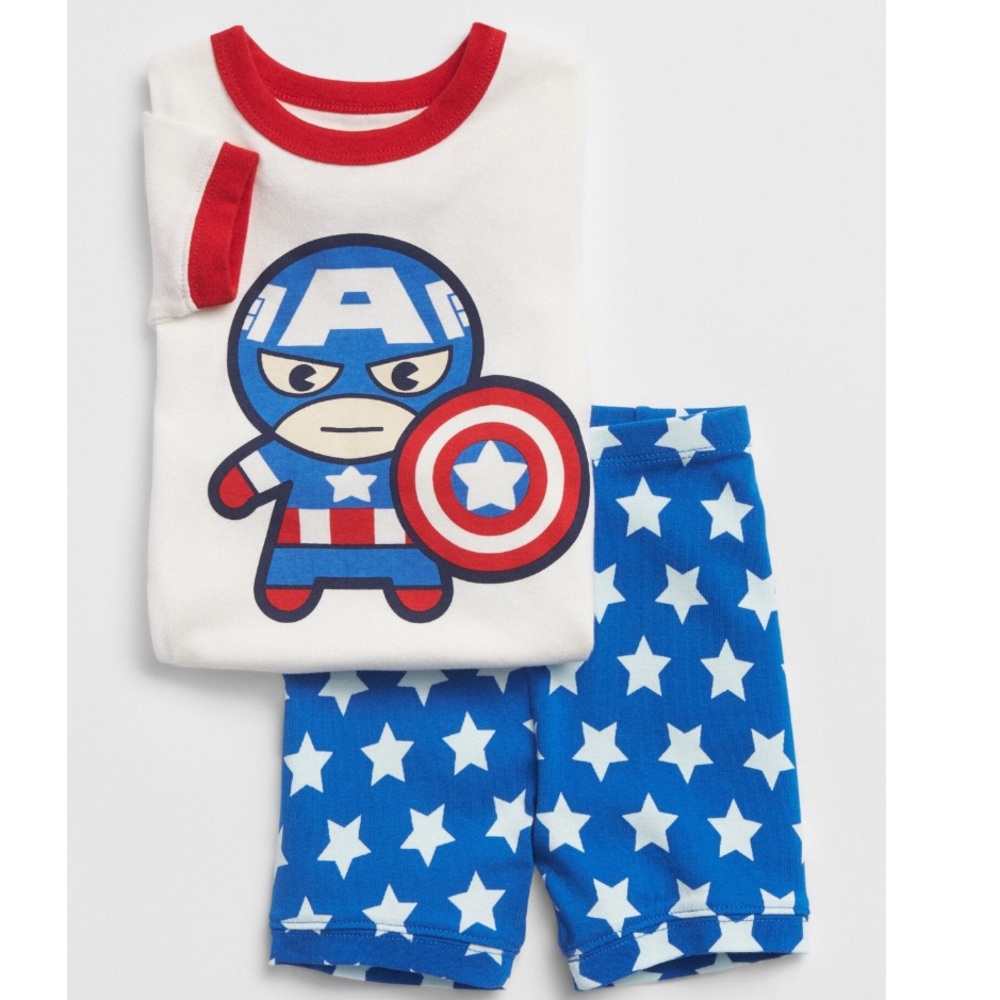 babyGap | Marvel Captain America Shortie PJ Set - 4